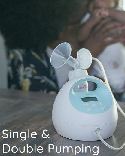 Spectra S1 Plus™ Premier Rechargeable Double Electric Breast Pump-With Hospital Grade Adjustable Suction (270 mmHg)-Versatile Single or Double Pumping-Upto 3 Hours Battery Life-Advance Massage and Expression Modes-Milk Expression Pump