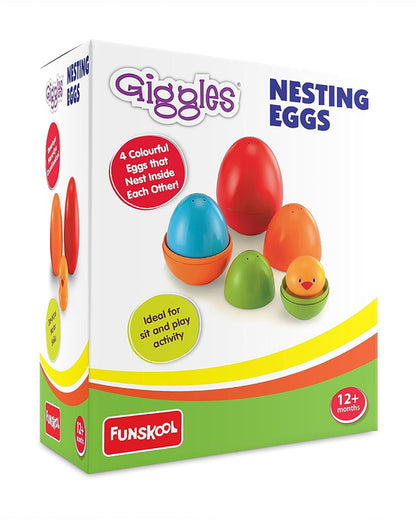 Funskool Giggles Nesting Eggs-Shape Sorter Stacker-Learning