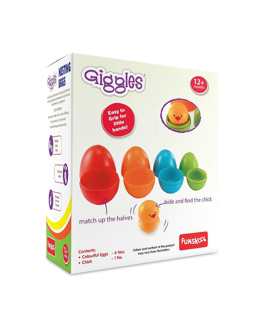 Funskool Giggles Nesting Eggs-Shape Sorter & Stacker-Learning & Educational Toys-12M+