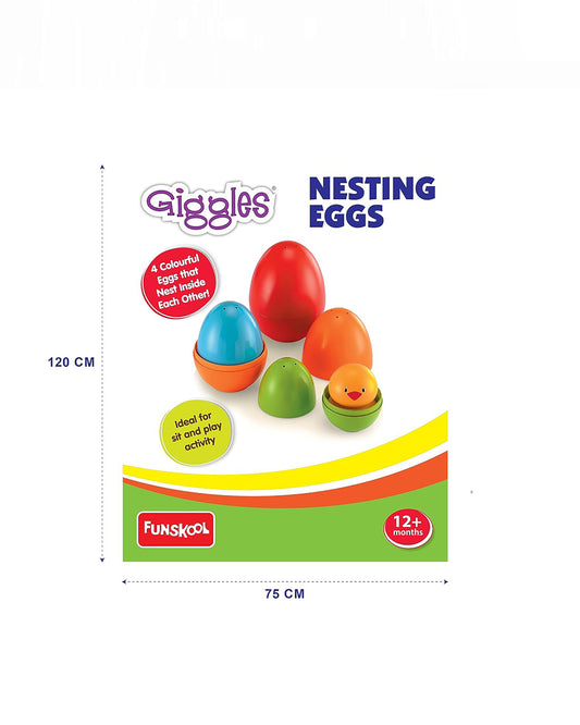 Funskool Giggles Nesting Eggs-Shape Sorter & Stacker-Learning & Educational Toys-12M+