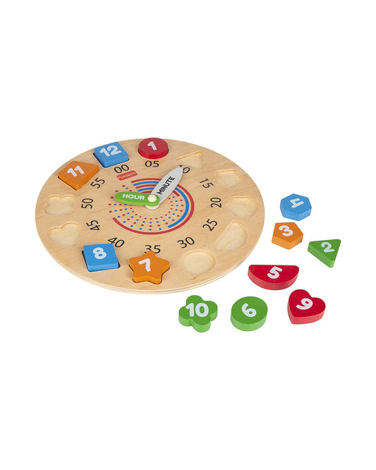 Funskool Giggles Wooden Activity Clock-Shape Sorter & Stacker-Learning & Educational Toys-12M+