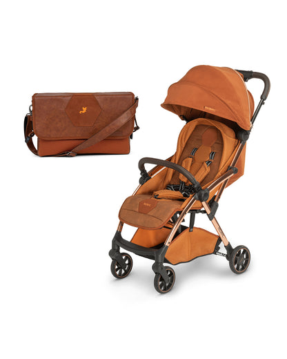 Leclerc Hexagon Ligthweight Baby Stroller & Diaper Bag-Air Cabin Friendly-Flat Reclining Seat-One Touch Fold-Includes Travel Bag-2 Years Warranty-for 6M to 5Y (Upto 22Kg)-Heritage Sport