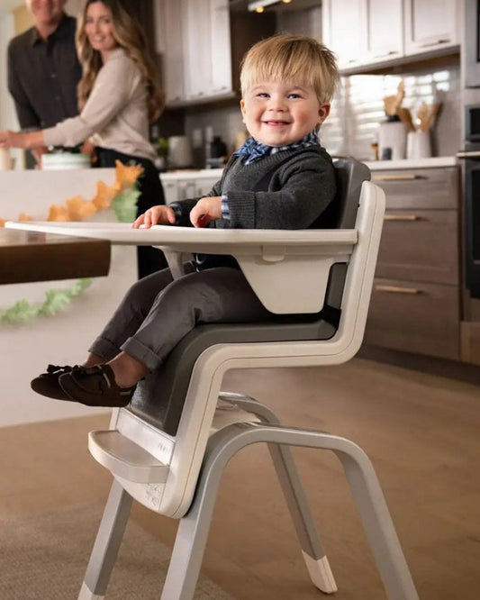 Nuna Zaaz Baby High Chair-Air Foam Cushion-Height Adjustable-Easily Removable Tray, Arm Bar & Footrest-For 0M+ (Upto 100Kg)-Pewter