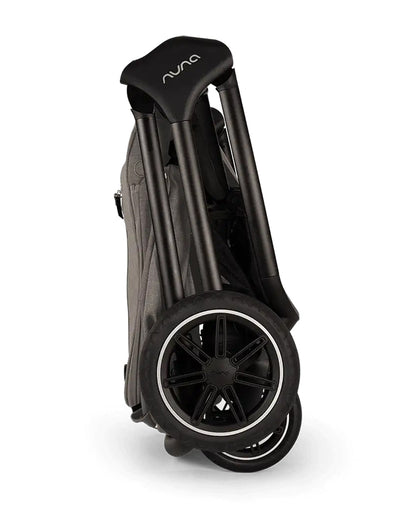 Nuna TRIV Next Stroller, Arra Next Car Seat and Base Curv Travel System-With Cup Holder-Stroller: (One Hand Fold, Upto 22 Kg)-Car Seat:(157 Degrees Flat Reclining Seat, Upto 13 Kg)-Base: (Steel Stability Leg & Swivel Lock)-Granite