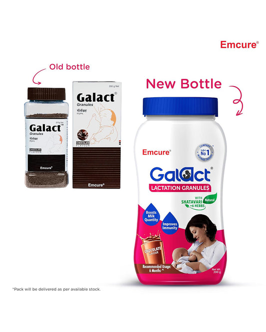 Galact-Emcure Lactation Granules-Chocolate Flavour-Boosts Milk Quantity-Improves Immunity-For Breastfeeding Mothers-Pack of 1