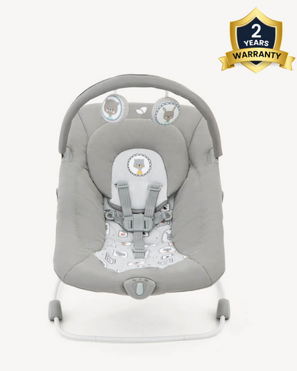 Joie Wish Lightweight Baby Bouncer-3 Positions Recline-Cocoon Shaped Seat-With Fabric Covered Toy Bar-Battery Operated-2 Years Warranty-For Infants-For 0 to 6M (Upto 9 Kg)-Portrait