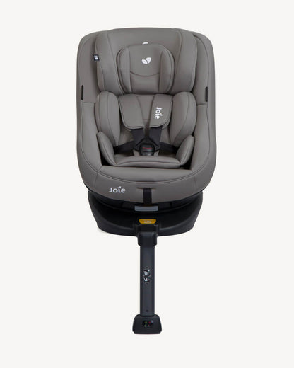 Joie Spin 360 Baby Car Seat-Convertible (Front & Rear Facing)-360 Degrees Rotation-With Integrated Load Leg-6 Positions Adjustable Headrest-2 Years Warranty-For 0 to 4Y (Upto 18 kg)-Grey Flannel