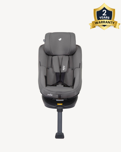 Joie Spin 360 Baby Car Seat-Convertible (Front & Rear Facing)-360 Degrees Rotation-With Integrated Load Leg-6 Positions Adjustable Headrest-2 Years Warranty-For 0 to 4Y (Upto 18 kg)-Grey Flannel