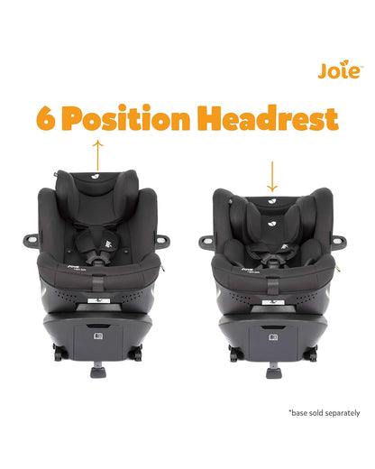 Joie i-Spin Safe Baby Car Seat-Rear Facing-Swedish Plus Test Certified (Toughest Crash Test)-90 Degrees Rotation-3 Piece Infant Insert-6 Positions Adjustable Headrest-2 Years Warranty-For 0 to 4Y (Upto 18.5Kg)-Coal