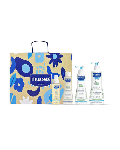 Mustela Gentle Beginning Newborn Gift Set-Pack of 4-Bathing Set For Baby Shower
