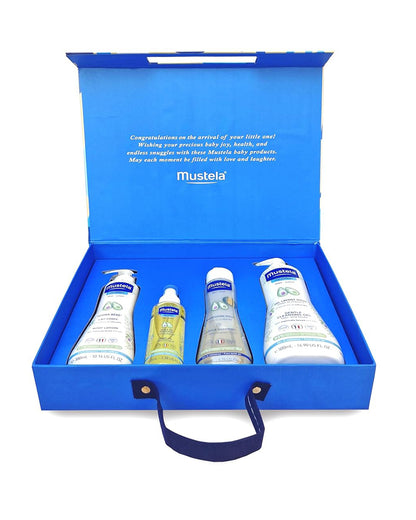 Mustela Gentle Beginning Newborn Gift Set-Pack of 4-Bathing Set For Baby Shower