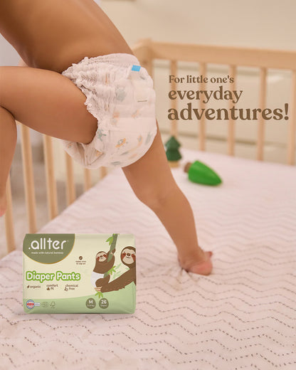 Allter Baby Feet Diaper Pants-Medium (9-14Kg)-With Wetness Indicator