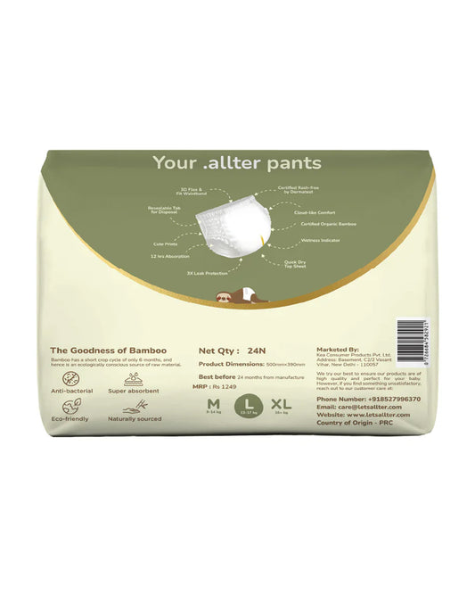 Allter Baby Feet Diaper Pants-Large (13-17Kg)-With Wetness Indicator