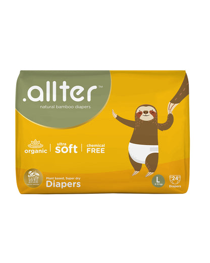 Allter Baby Explorer Taped Diapers-Large (8-12Kg)-With Wetness Indicator