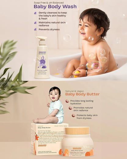 Maate Body Butter Baby Cream (150 g) & Baby Body Wash (400 ml)