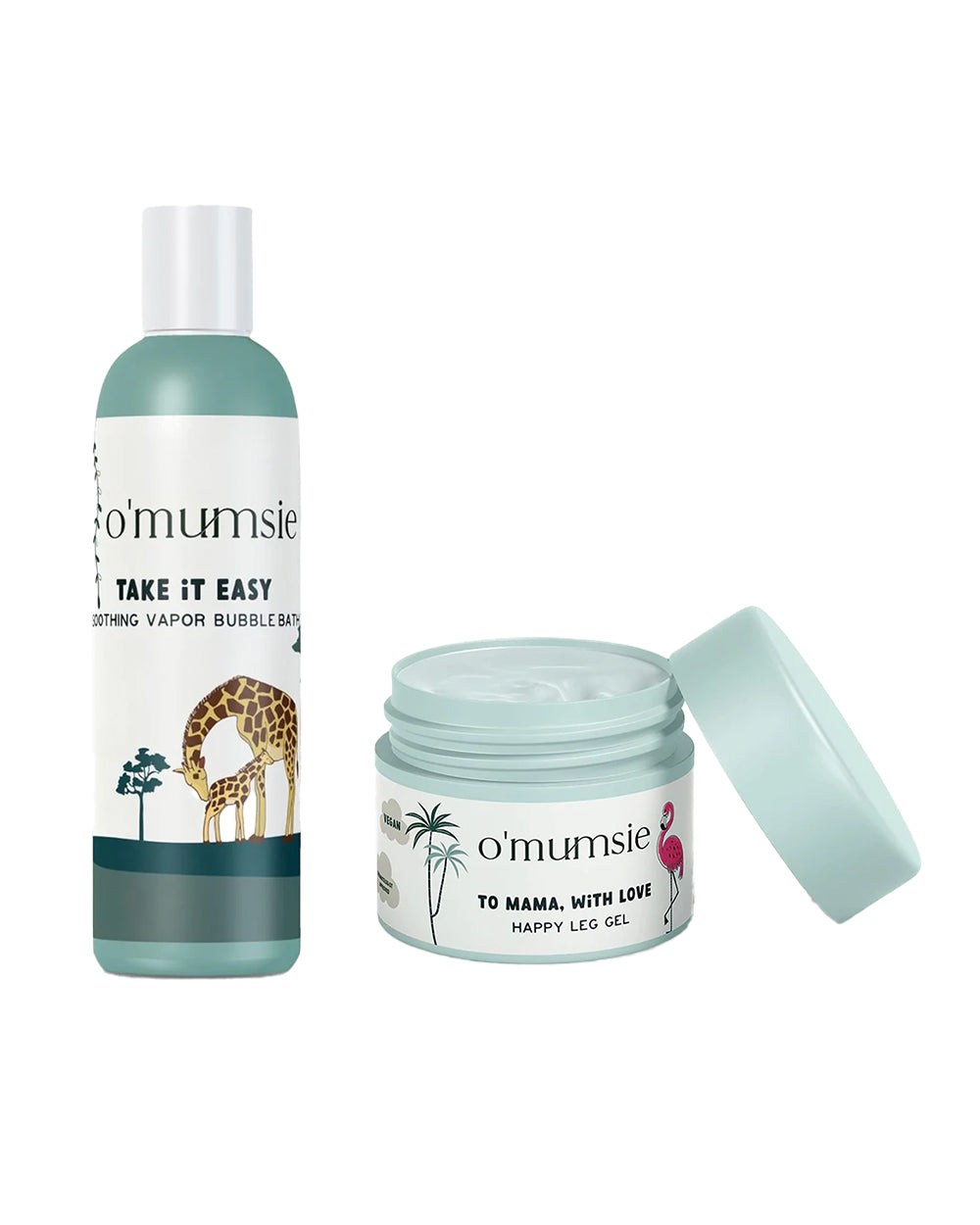 O'mumsie Baby Vapor Bubblebath Body Wash (250 ml) & Leg Pain Relief Gel