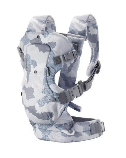 Infantino Flip 4-in-1 Convertible Baby Carrier-With 4 Carrying Positions-Head Support For Extra Comfort-Adjustable Waist Belt-Includes Wonder Cover Bib-6 Months Warranty-For 0 to 3Y ( 3.5 to 14 Kg)-Camo