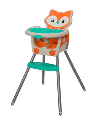 Infantino Grow-With-Me-4-in-1-Convertible Baby High Chair-With Easy To Clean Meal Mat-Removable Child Tray-Reclines For Infant Feeding-For 6 to 36M-Fox