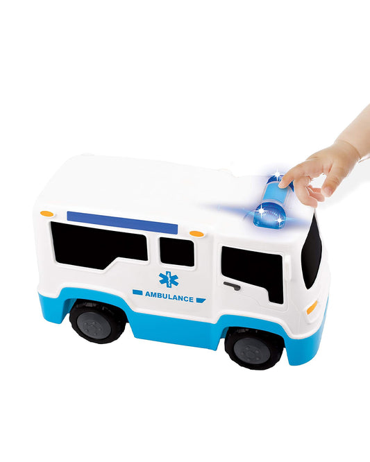 Funskool Giggles Rescue Ambulance Vehicle Toy-White-9M+