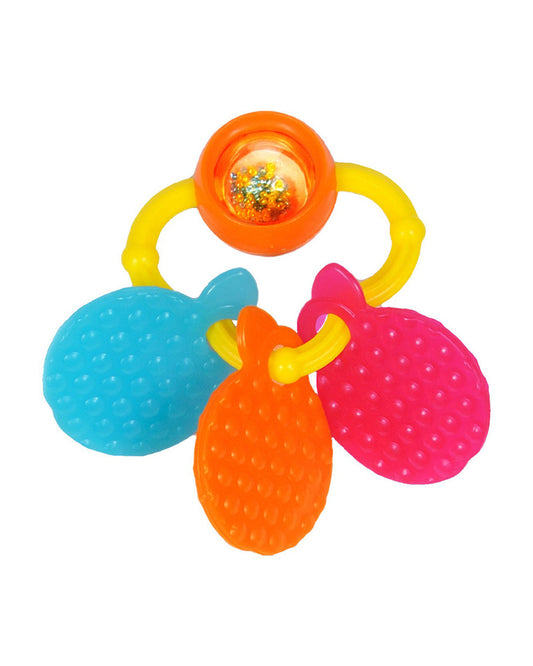 Funskool Giggles Orange Teether Rattle Toy-For Infants