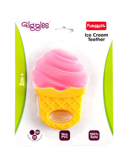 Funskool Giggles Ice Cream Teether-Multi Textured & Easy to Grasp