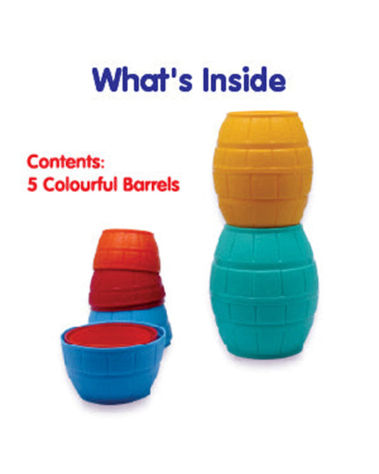 Funskool Giggles Stacking Barrels-Shape Sorter & Stacker-Learning & Educational Toys-12M+