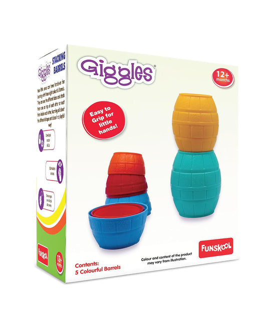 Funskool Giggles Stacking Barrels-Shape Sorter & Stacker-Learning & Educational Toys-12M+