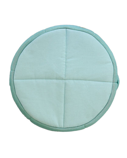 Pluchi Donald Duck Laundry Basket-With Handles-Cotton Knitted Large Basket for Clothes & Toys-Pearl Aqua