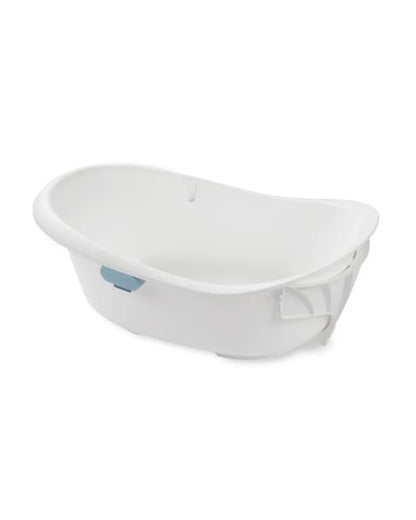 Skip Hop Wave 4 in 1 Baby Bath Tub-With Sling Bather & Sit-Up Support Insert-0 to 24M-Blue & White