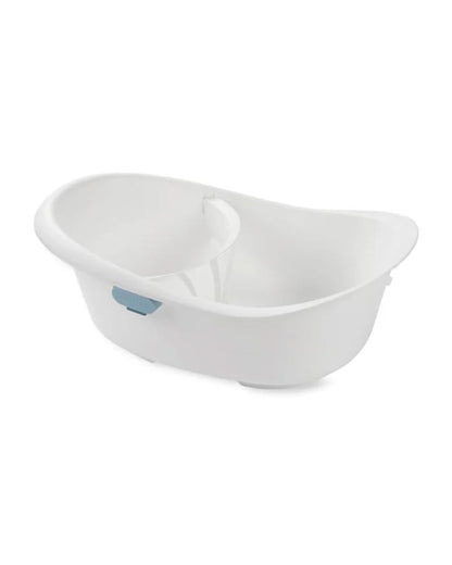 Skip Hop Wave 4 in 1 Baby Bath Tub-With Sling Bather & Sit-Up Support Insert-0 to 24M-Blue & White