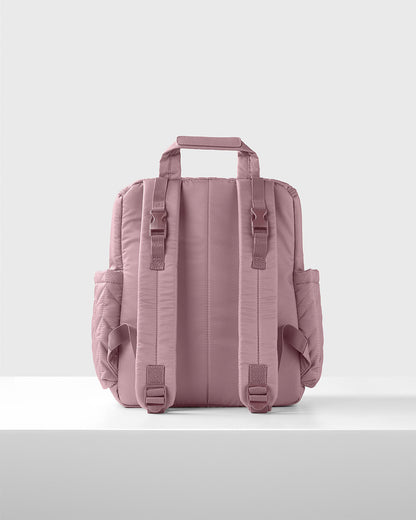 Skip Hop Forma Diaper Bag-Backpack-With Changing Pad-Extra Wide Opening & Lightweight Quilted Design-Mauve