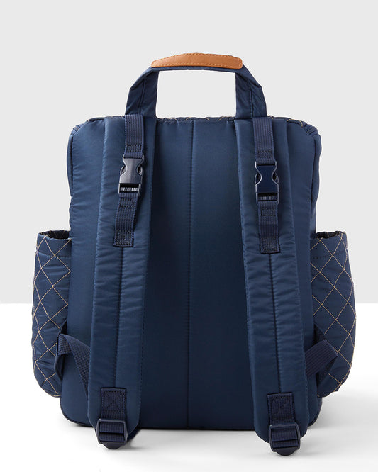 Skip Hop Forma Diaper Bag-Backpack-With Changing Pad-Extra Wide Opening & Lightweight Quilted Design-Navy