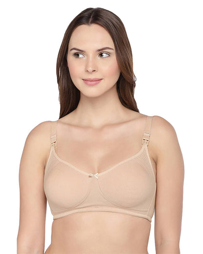 Inner Sense Organic Cotton Feeding Bras Combo Set-Skin-Wire Free & Non Padded-Pack of 2