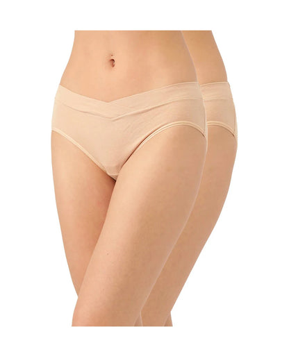 Inner Sense V-Band Maternity Panties Combo Set-Organic Cotton-Skin-Pack of 2
