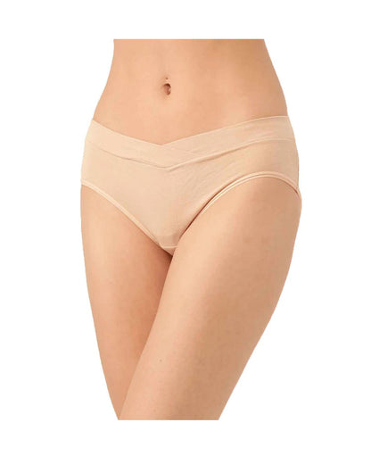 Inner Sense V-Band Maternity Panties Combo Set-Organic Cotton-Skin-Pack of 2