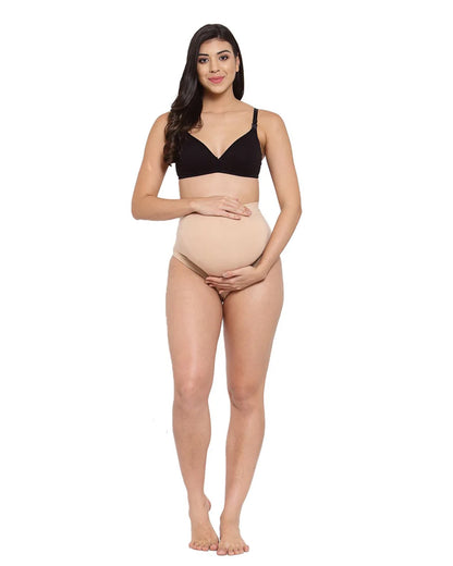 Inner Sense Over-the-belly Maternity Panties Combo Set-Organic Cotton-Skin-Pack of 2