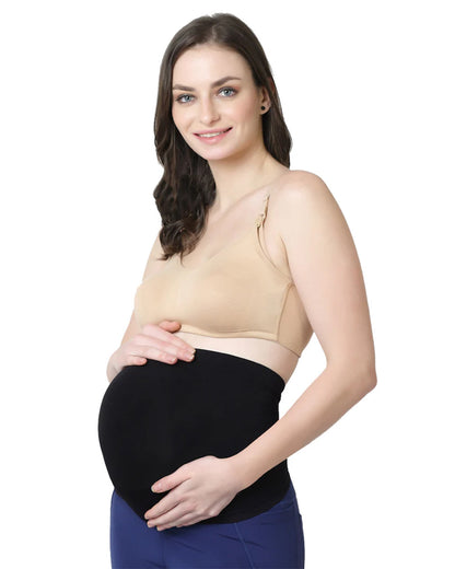 Inner Sense Maternity Belly Band-Growing Belly Support-Ease Back Pain-Seamless Side-During Pregnancy-Skin