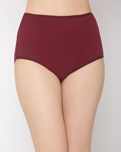 MomToBe Cotton Maternity Panty-Pregnancy & Post Delivery-Black, Maroon & Magenta-Pack of 3