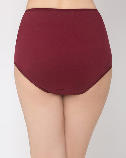 MomToBe Cotton Maternity Panty-Pregnancy & Post Delivery-Black, Maroon & Magenta-Pack of 3