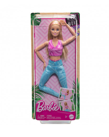 Barbie Made to Move Fashion Doll with Bendable Joints Pink & Blue-Promotes Role Play-Doll & Doll Houses-36M+