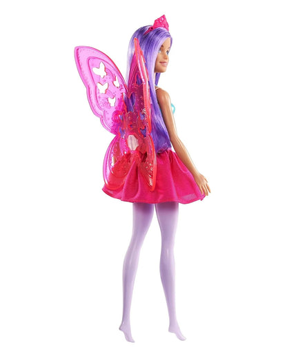 Barbie Dreamtopia Fairy Doll Purple Hair-Wearing Skirt, Clip-On Wings & Tiara-Promotes Role Play-Doll & Doll Houses-36M+
