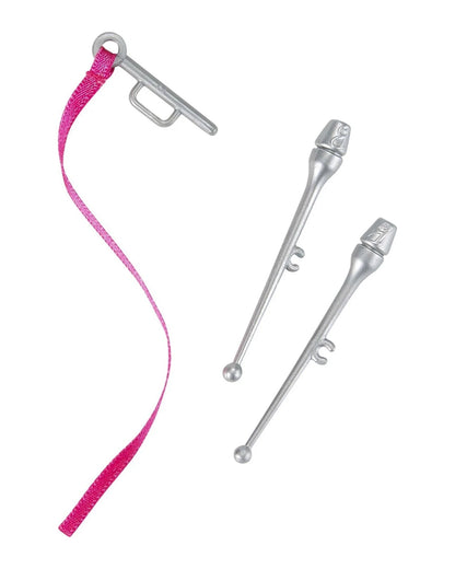 Barbie Rhythmic Gymnast Blonde Doll-Includes Colorful Metallic Leotard, 2 Clubs & Ribbon Accessory-Promotes Role Play-Doll & Doll Houses-36M+