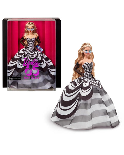 Signature 65th Anniversary Doll with Blonde Hair and Black and White Gown-Promotes Role Play-Doll & Doll Houses-36M+