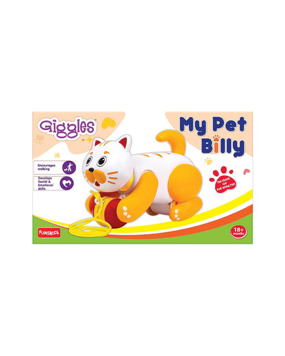 Funskool Giggles My Pet Billy-Wobbling Tail-Encourages Walking-Non Toxic-Push & Pull Toy-9M+