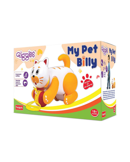 Funskool Giggles My Pet Billy-Wobbling Tail-Encourages Walking-Non Toxic-Push & Pull Toy-9M+