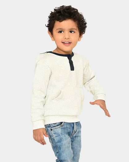 Mi Arcus White Winter Wear Hoodie-Cotton & Polyester-Solid-For Infants