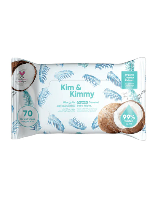 Kim & Kimmy 99% Water Baby Wet Wipes-Organic Coconut