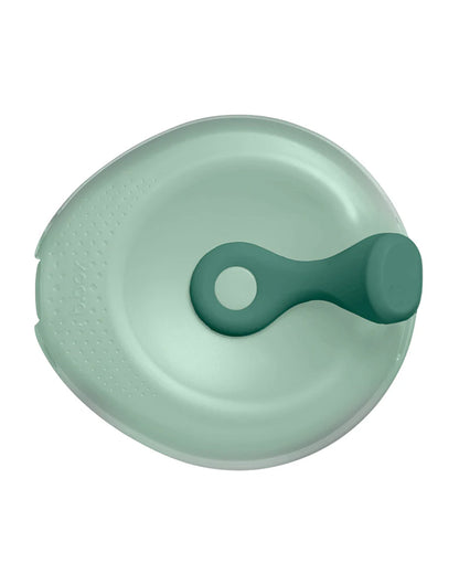 b.box Fill + Feed Food Feeder-With Squeezable Base-Silicone Spout-Twist Open Hinged Lid-110 ml-Sage Green-4M+-For Infants
