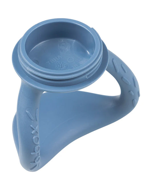 b.box Chill + Fill Teether-Refillable with Ice & Water-Provide Cooling Effect for Inflamed & Achy Gums-Multi Sensory Design & Freestanding Base-Lullaby Blue-3M+