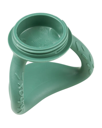 b.box Chill + Fill Teether-Refillable with Ice & Water-Provide Cooling Effect for Inflamed & Achy Gums-Multi Sensory Design & Freestanding Base-Sage Green-3M+